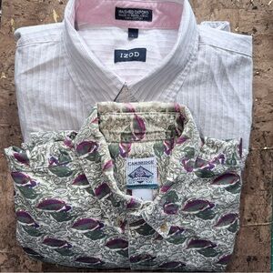 2 Pack Men's Leaf Print Shirt Soft Washed Ready to Wear 🔥